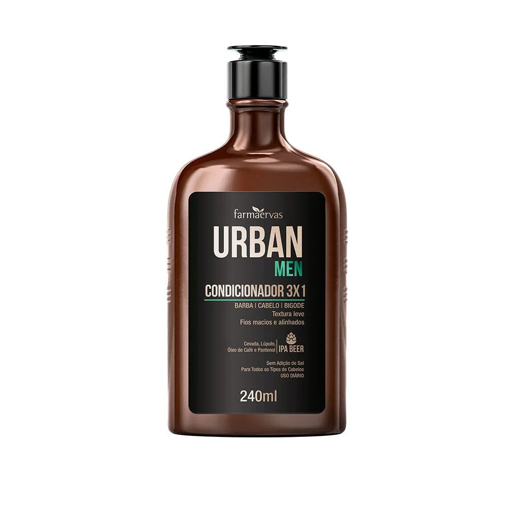 Condicionador Barba Cabelo Bigode Ipa Beer Urban Men 240ml