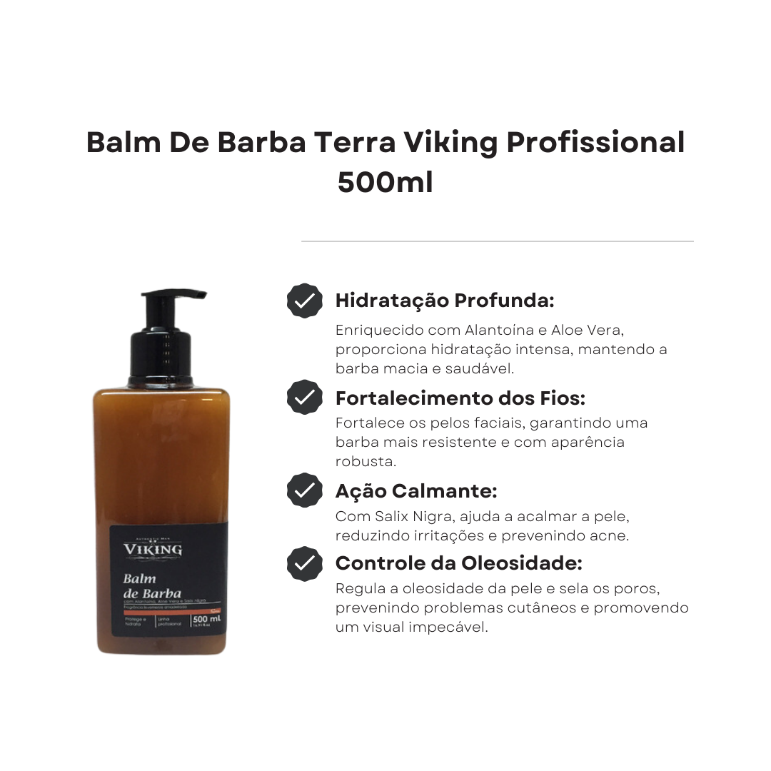 Balm De Barba Terra Viking Profissional 500ml