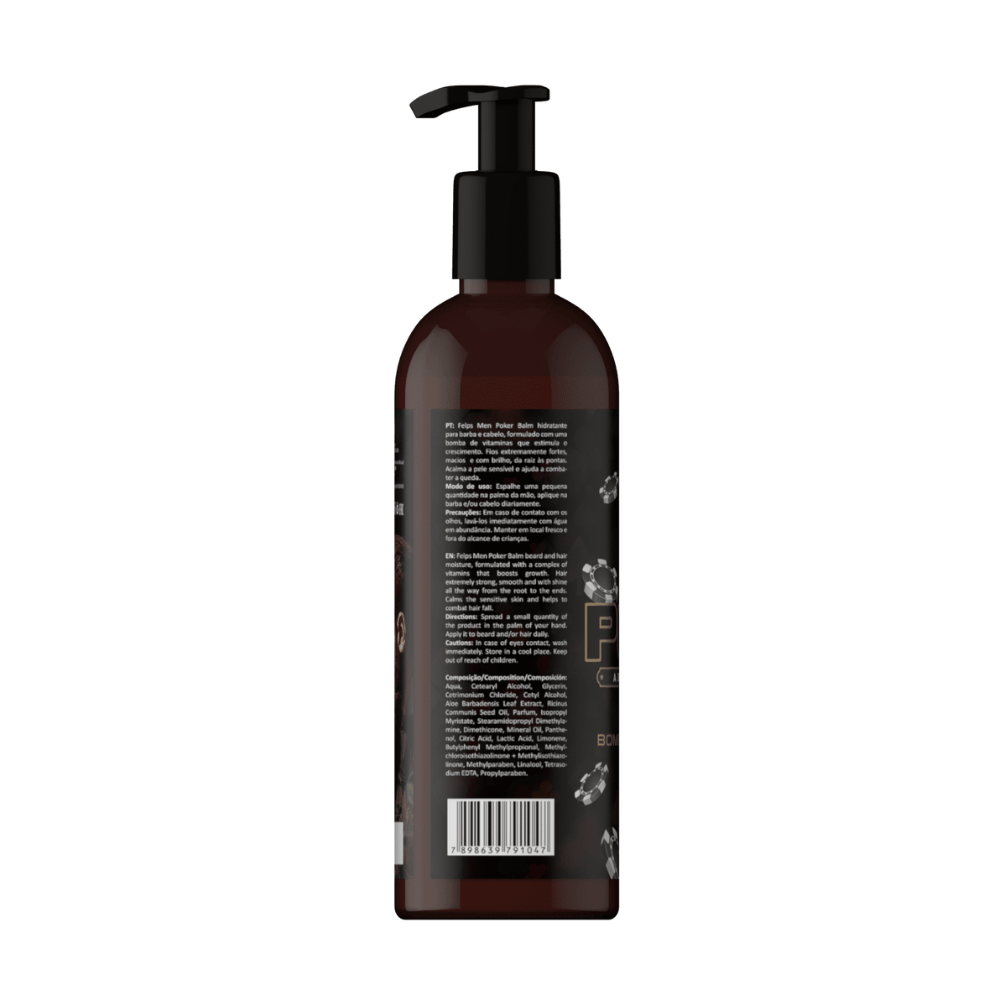 Balm Para Barba Poker Felps Men 240g - Shopmano