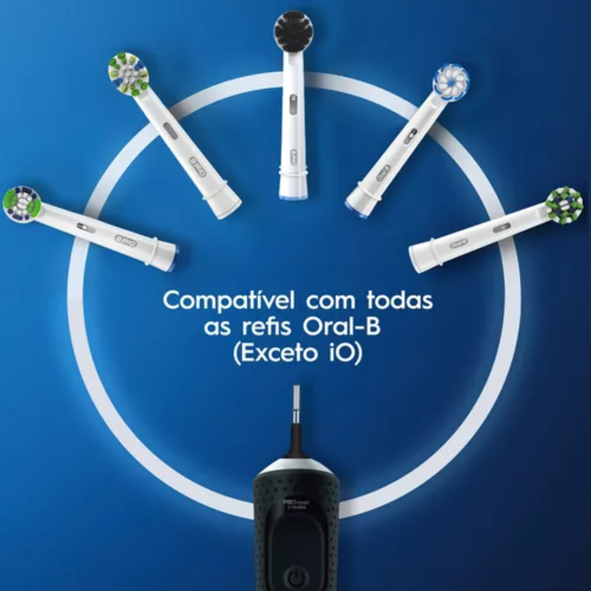 Escova De Dente Recarregável Oral B Preta 3 Refis Bivolt