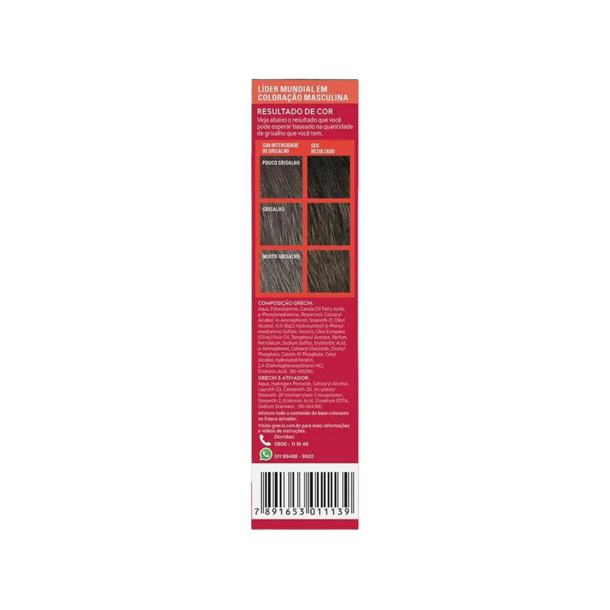 Shampoo Tonalizante Castanho Escuro Grecin 60ml