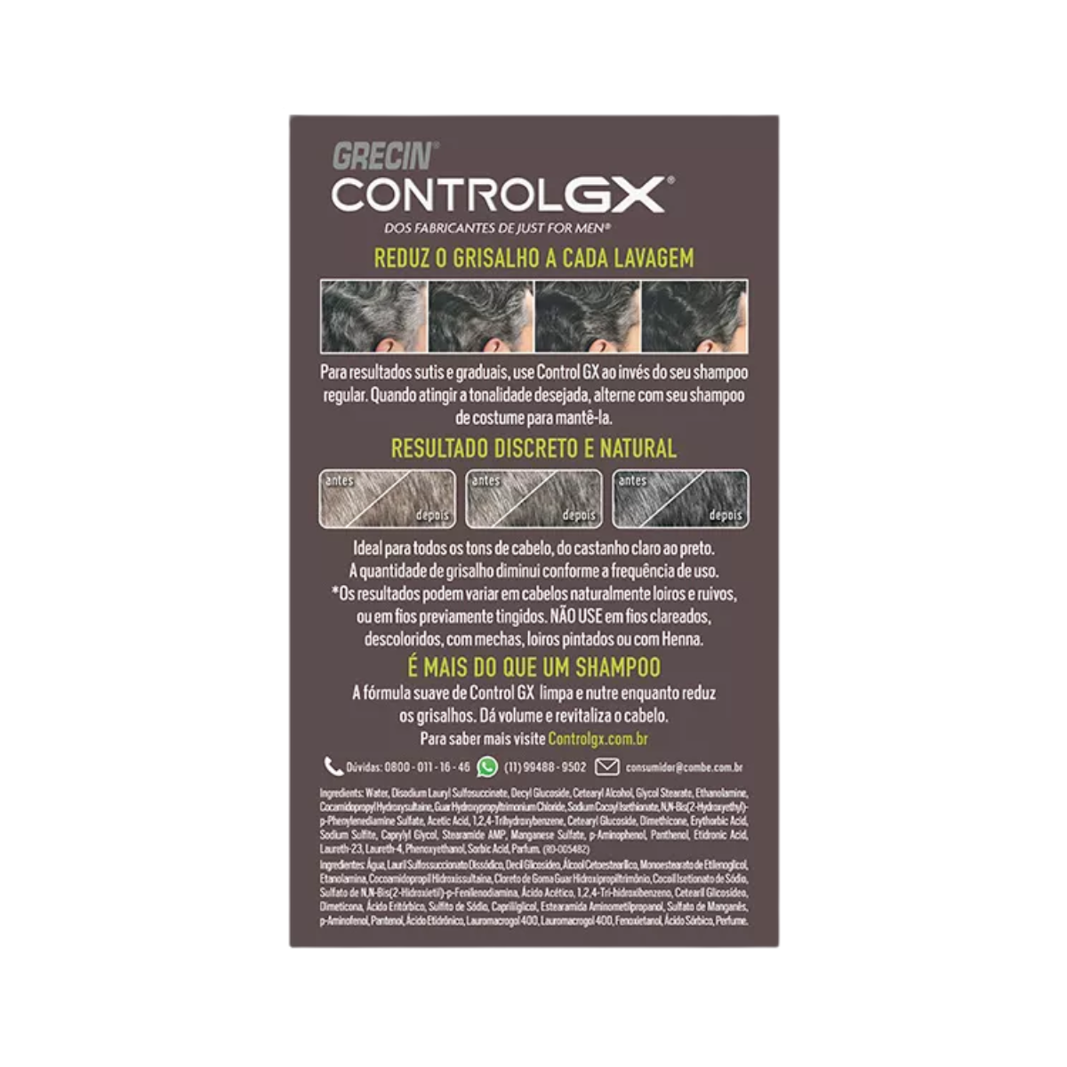 Shampoo Redutor de Grisalhos Grecin Control GX 118ml