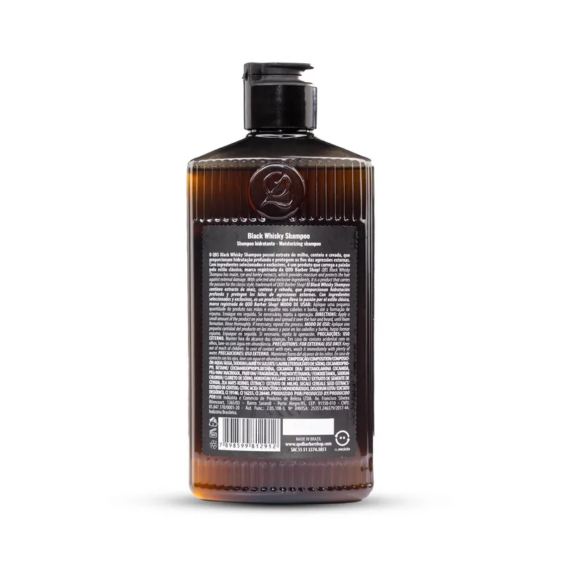 Kit Shampoo Whisky 220ml + Carteira Mágica Qod Barber Shop