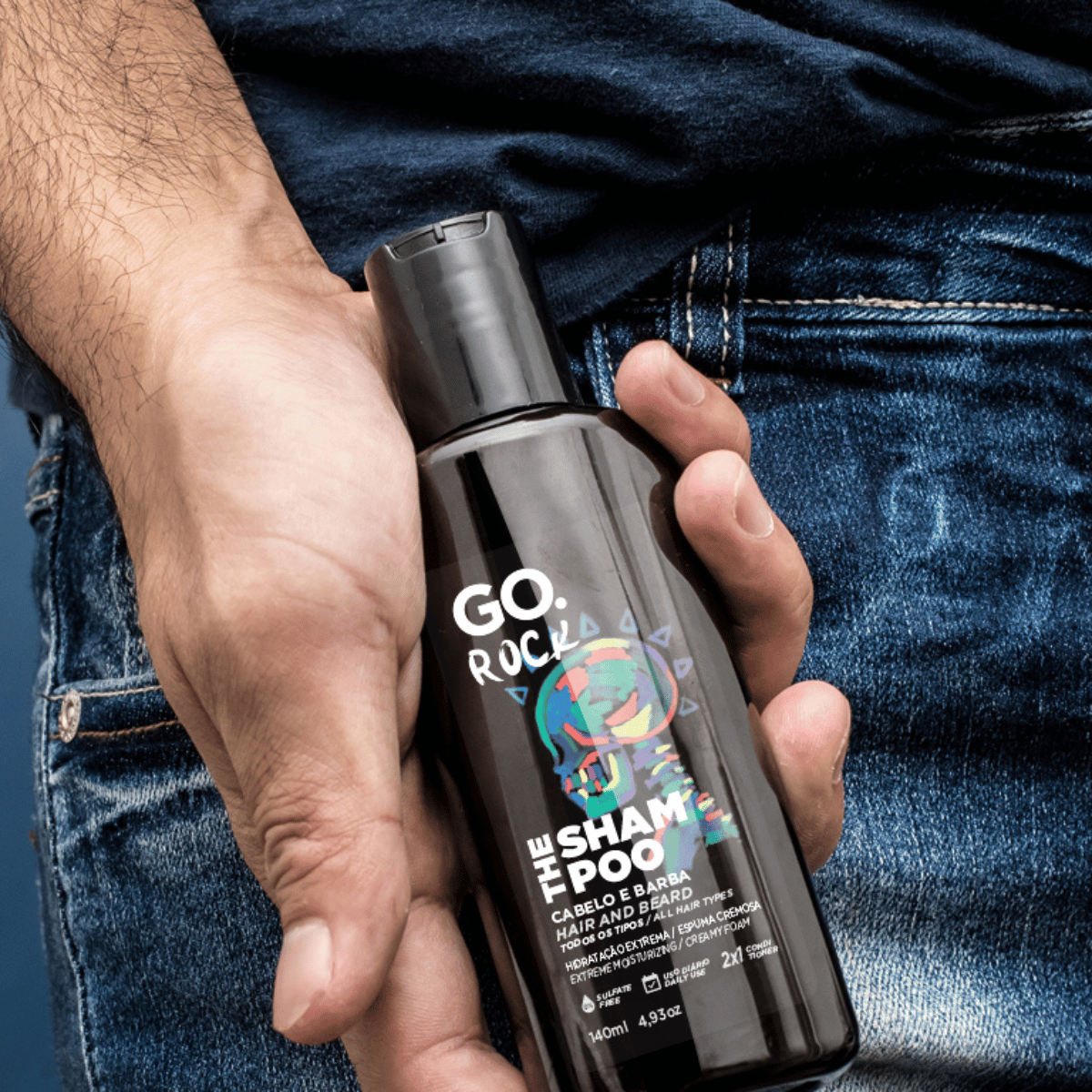 Shampoo Cabelo e Barba Rock Go Man 140ml - Shopmano