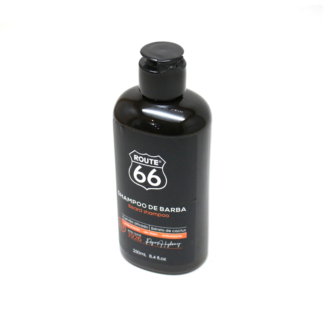 Shampoo de Barba Carvão Ativado Route 66 Viking 250 ml - Shopmano