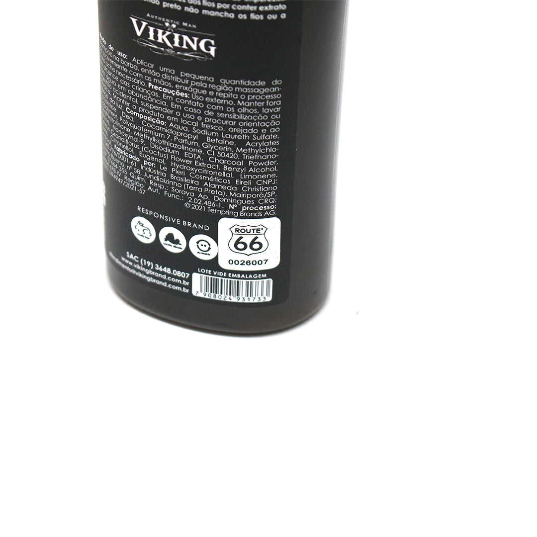 Shampoo de Barba Carvão Ativado Route 66 Viking 250 ml - Shopmano