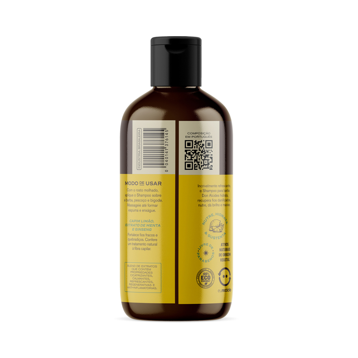 Shampoo para Barba Lemon Bone Don Alcides 450ml - Shopmano