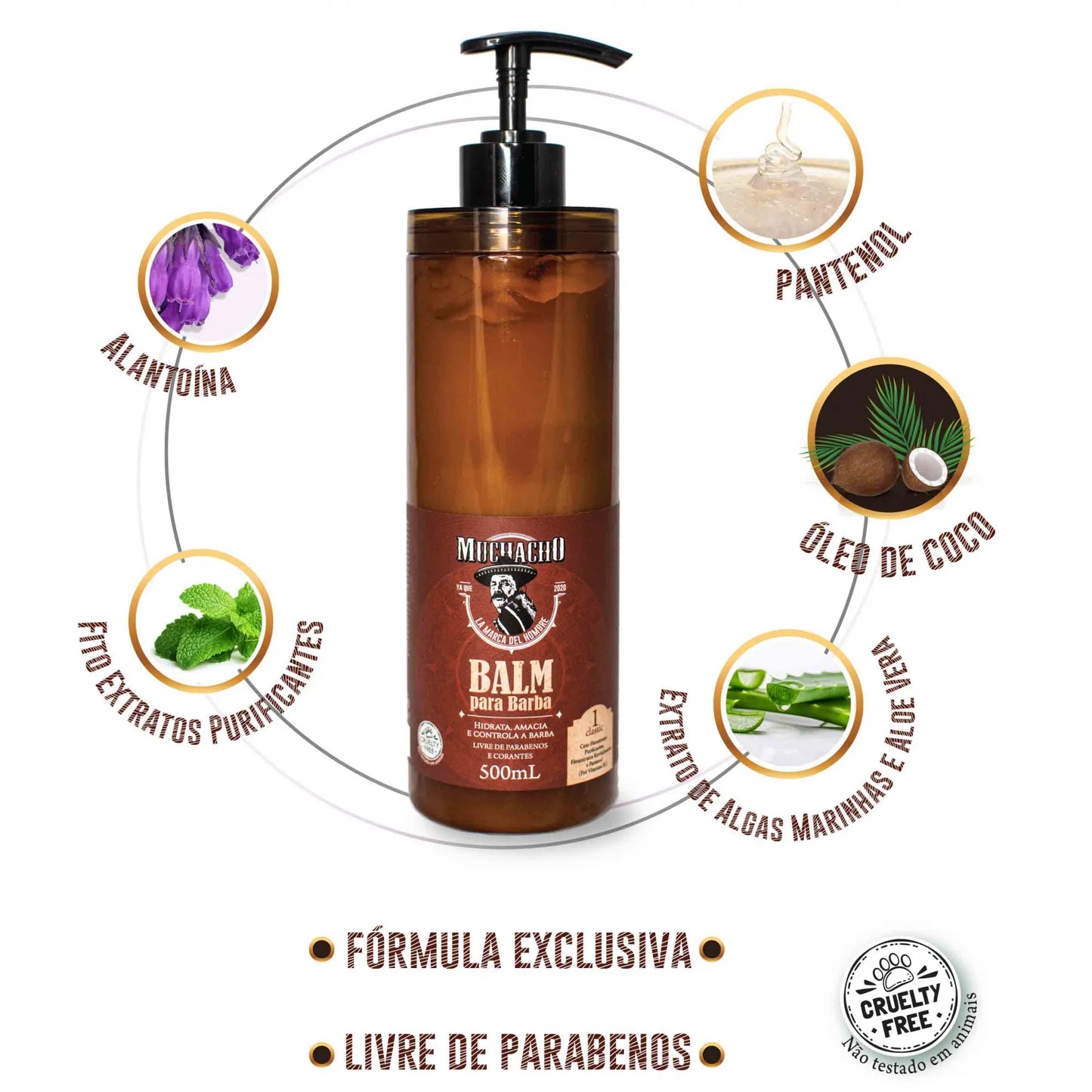 Balm Grande para Barba Muchacho Classic - 500ML