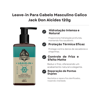 Leave-in Para Cabelo Masculino Calico Jack Don Alcides 120g