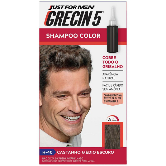 Shampoo Tonalizante Castanho Médio Escuro Grecin 60ml