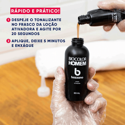 Tonalizante Cabelo e Barba Castanho Claro Biocolor Bozzano