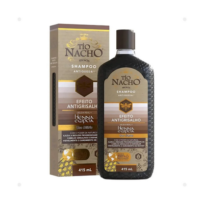 Kit 2 Shampoo Efeito Antigrisalho Antiqueda Tio Nacho 415ml