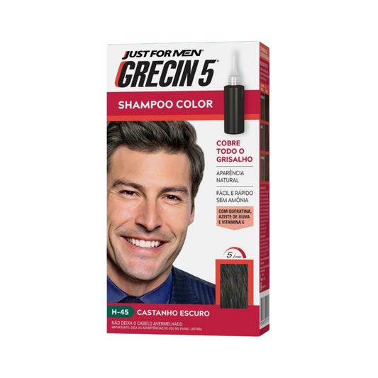Shampoo Tonalizante Castanho Escuro Grecin 60ml