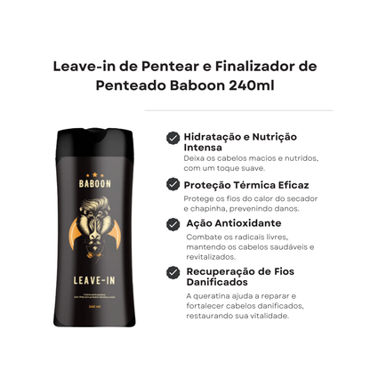 Leave-in de Pentear e Finalizador de Penteado Baboon 240ml