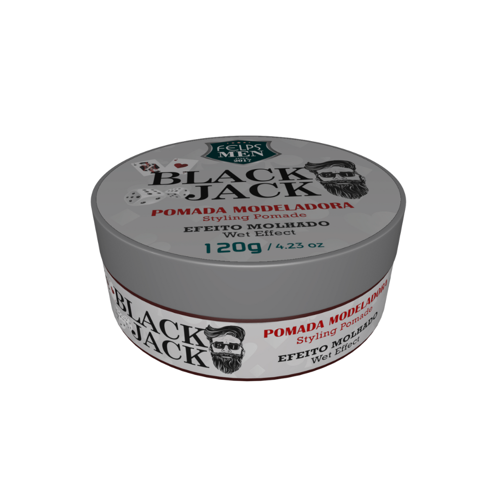 Pomada Efeito Molhado Black Jack Felps Men 120g
