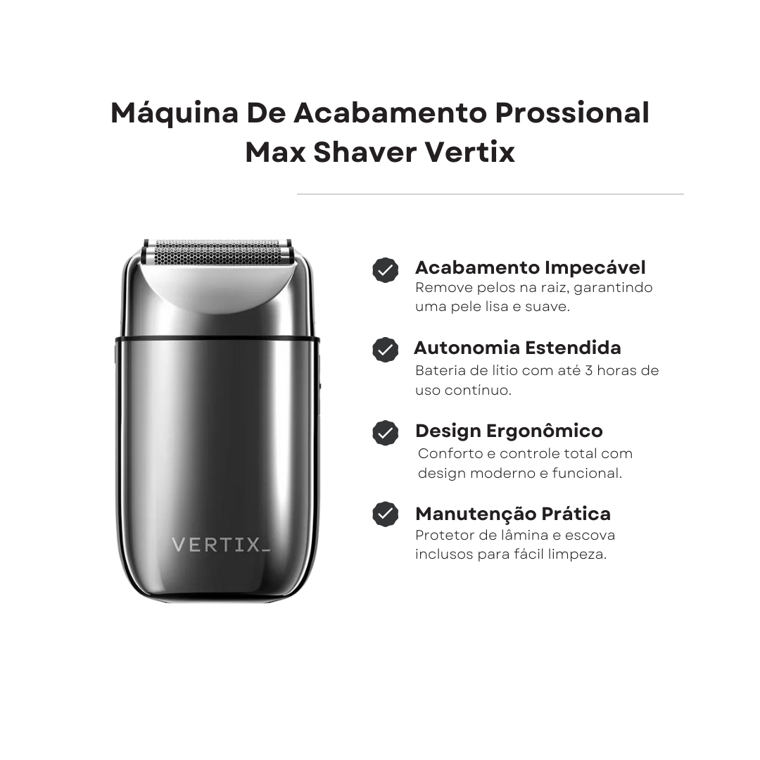 Máquina De Acabamento Profissional Max Shaver Vertix