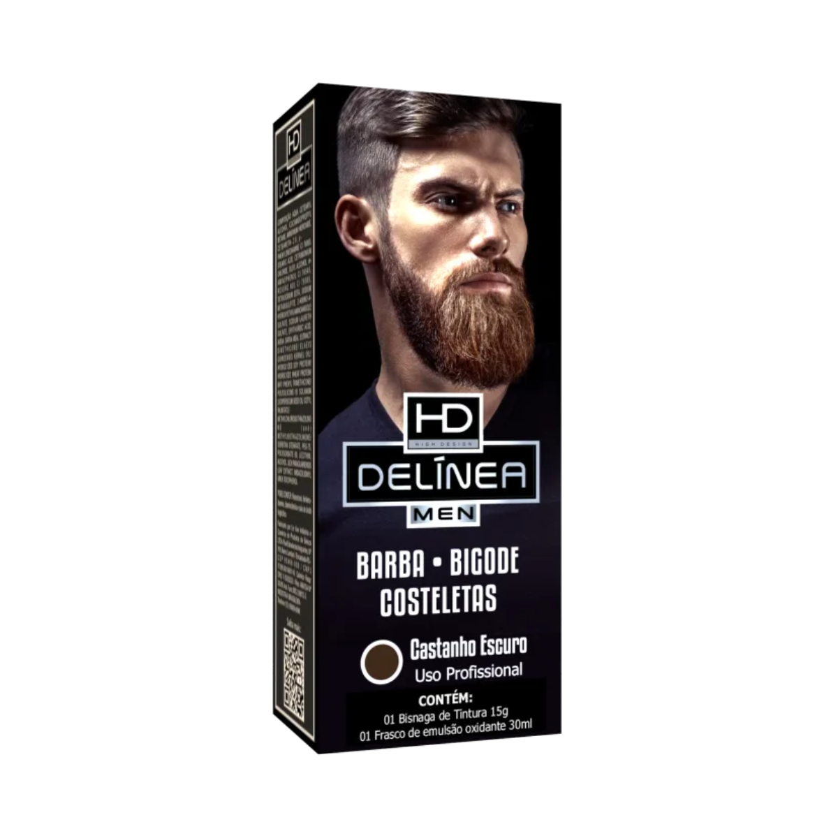 Tinta Para Barba E Bigode Castanho Escuro Delínea Men 15g