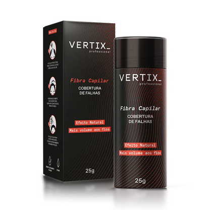 Fibra Capilar Para Cabelos Castanho Claro Vertix 25G