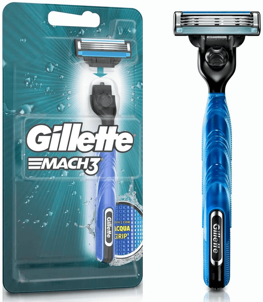 Aparelho de Barbear Gillette Mach3 Acqua Grip - Shopmano
