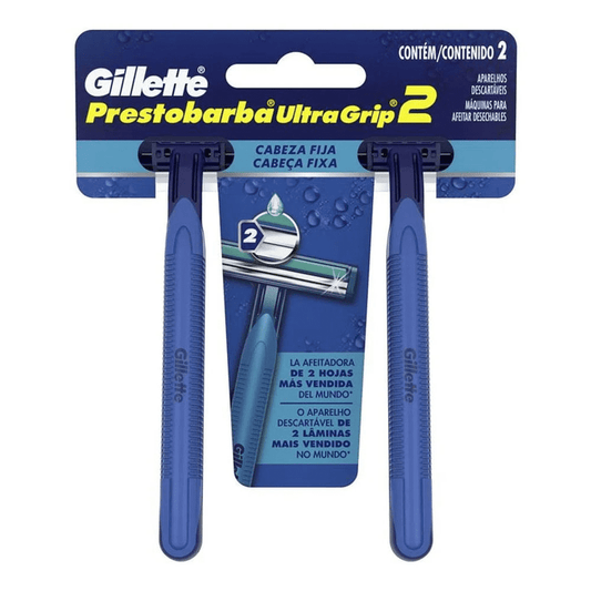 Aparelho De Barbear Prestobarba Ultragrip Gillette Com 2 Unidades - Shopmano