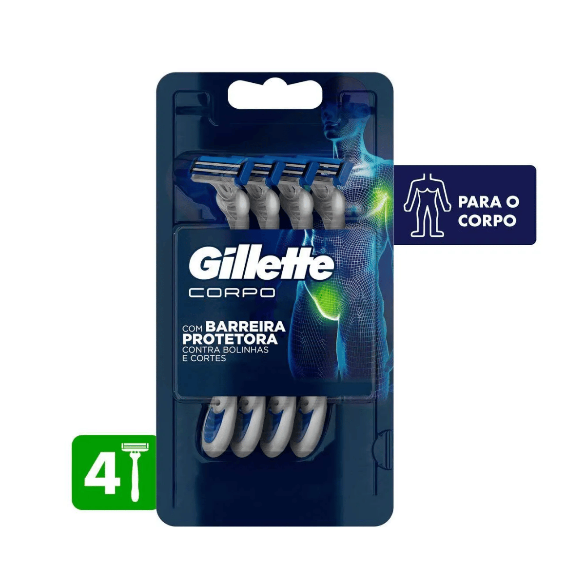 Aparelho Depilação Gillette Corpo Descartável Leve 4 Pague 3 - Shopmano