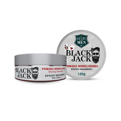 Pomada Efeito Molhado Black Jack Felps Men 120g