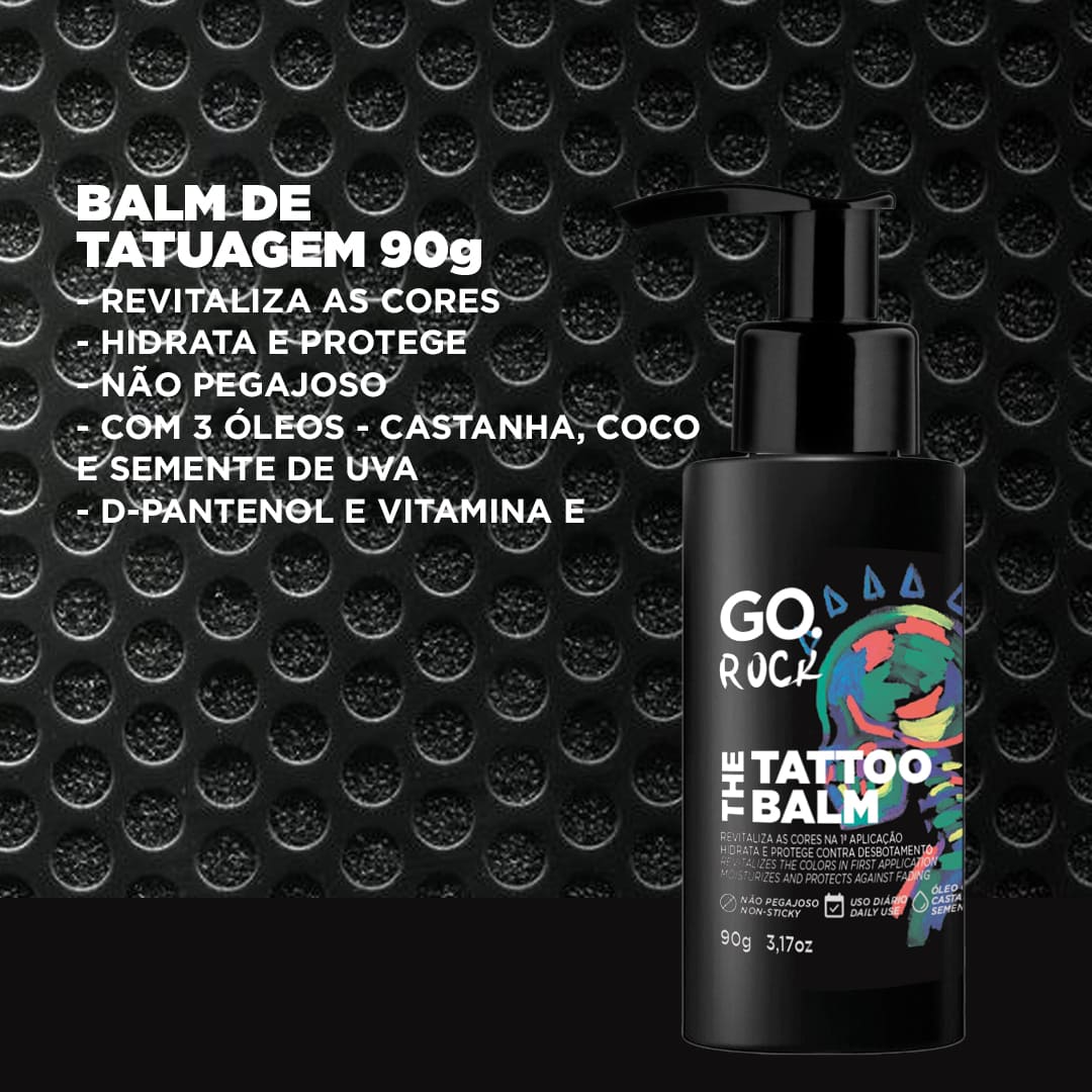 Balm de Tatuagem Go Rock para Realçar Cores Go Man 90g - Shopmano
