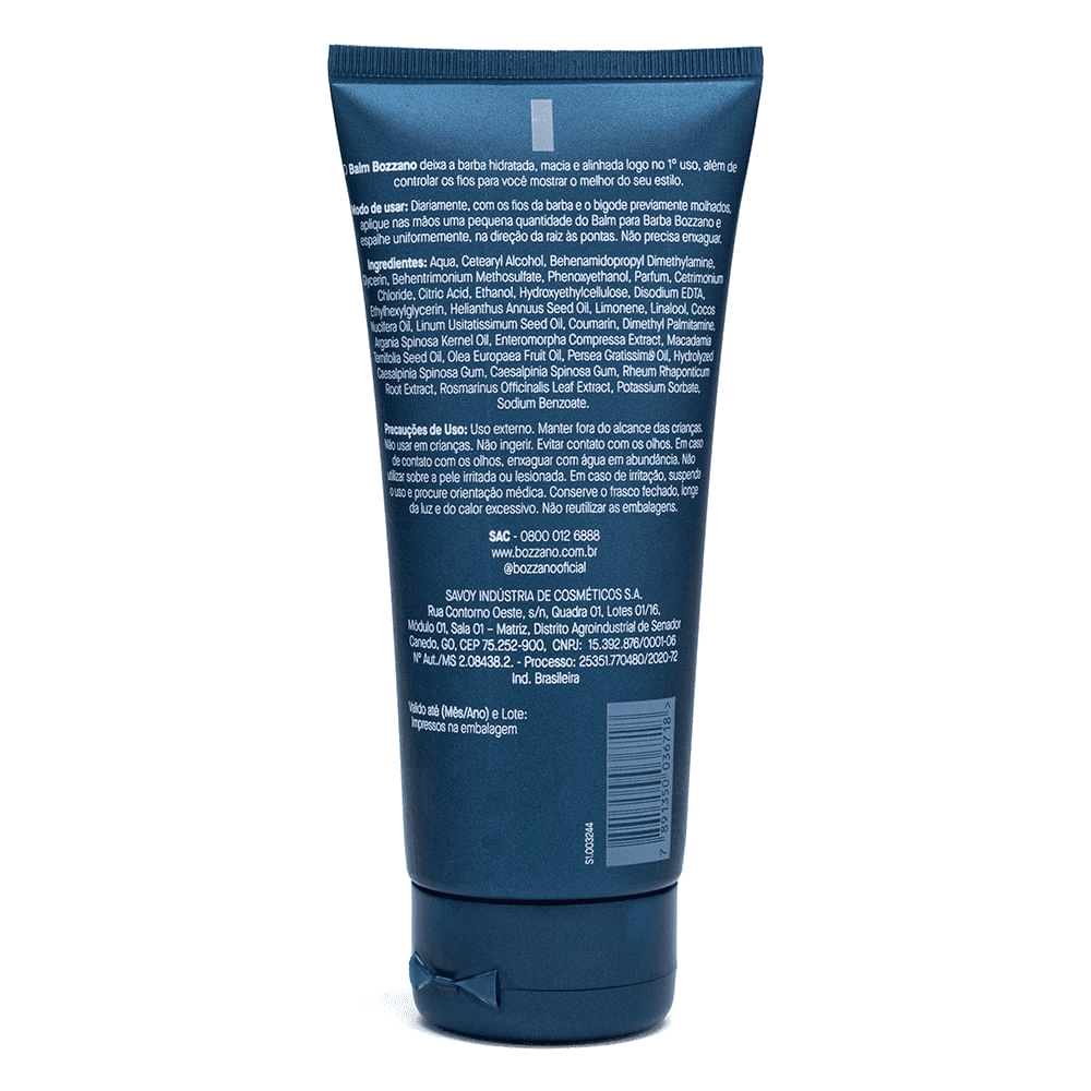 Balm Para Barba E Bigode Hidrante Bozzano 90g - Shopmano
