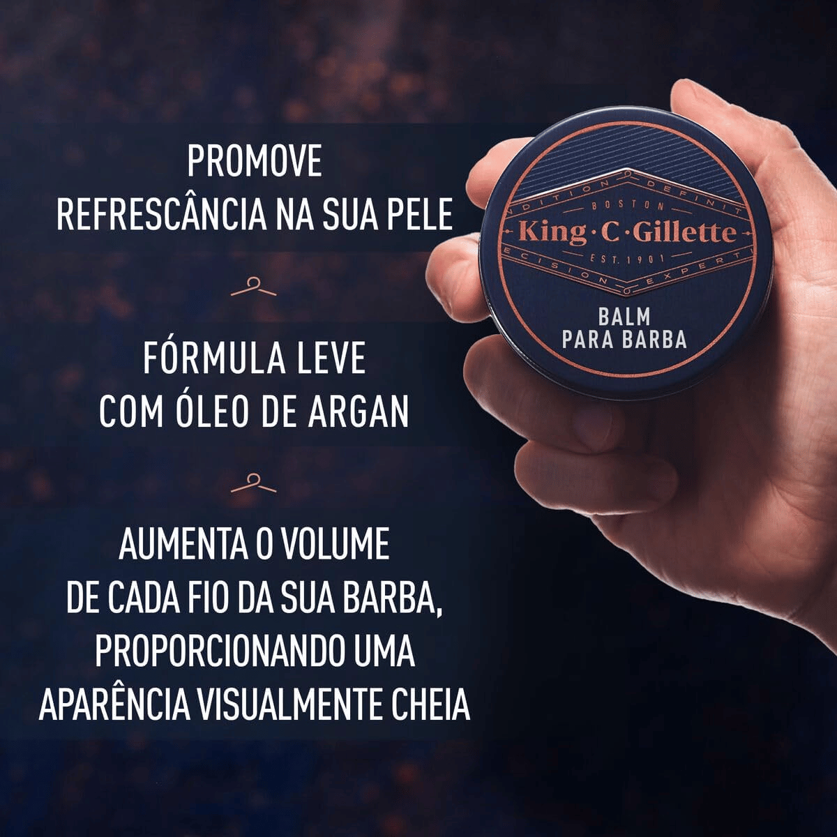 Balm para Barba King C. Gillette 75ml - Shopmano