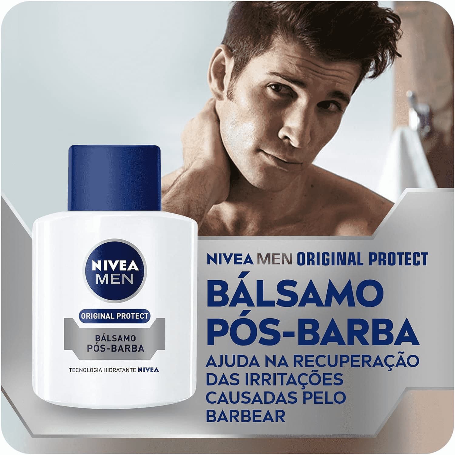 Bálsamo Pós Barba Hidratante Original Protect Nivea Men 100ml - Shopmano