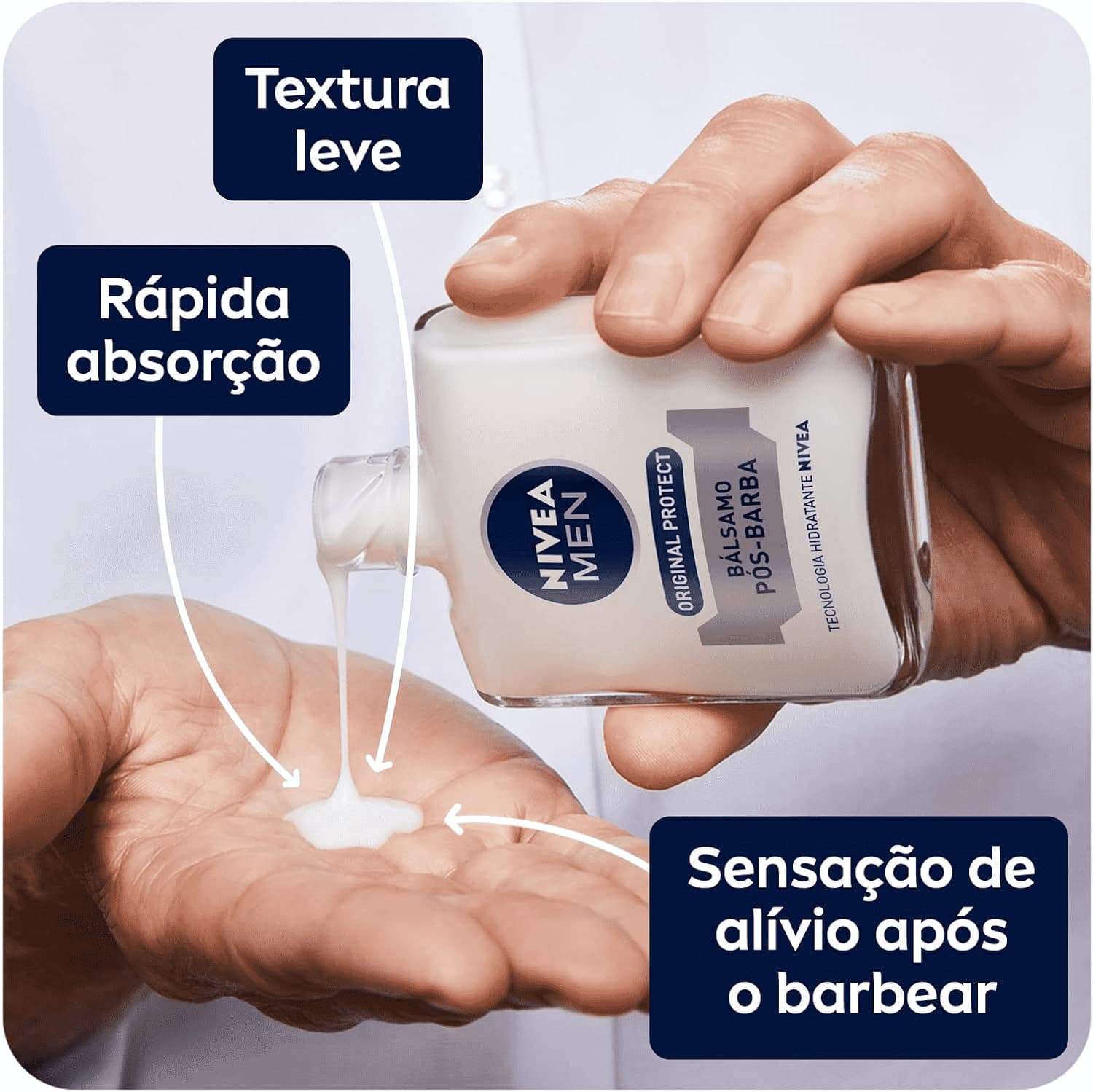 Bálsamo Pós Barba Hidratante Original Protect Nivea Men 100ml - Shopmano