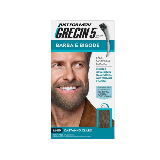 Grecin 5 Barba e Bigode Castanho Claro 28g