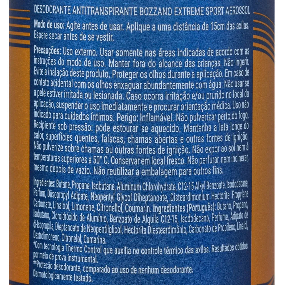 Desodorante Bozzano Aerossol Masculino Extreme Sport 150ml