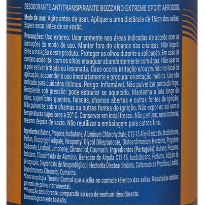 Desodorante Bozzano Aerossol Masculino Extreme Sport 150ml