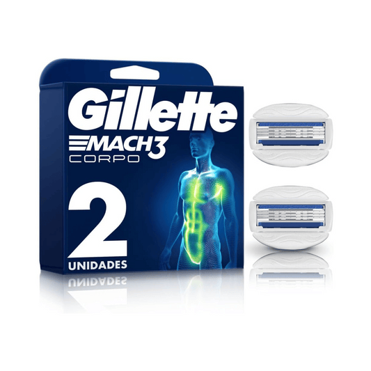 Carga para Aparelho de Barbear Gillette Mach3 Corpo com 2un - Shopmano