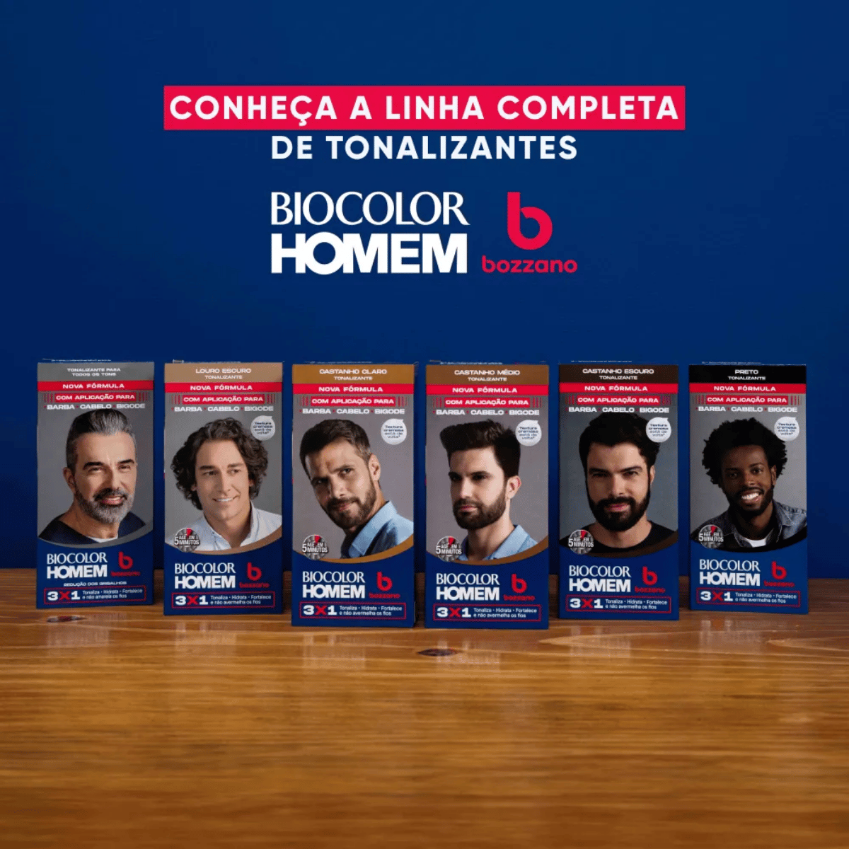 Tonalizante Cabelo e Barba Castanho Claro Biocolor Bozzano