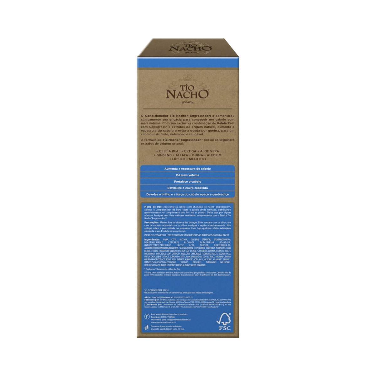 Condicionador Engrossador Antiqueda Tio Nacho 415ml - Shopmano