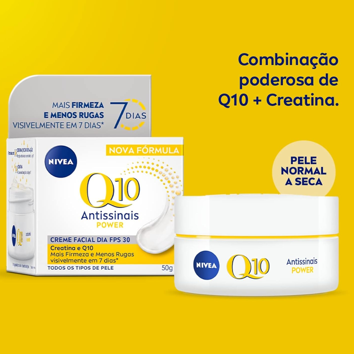 Creme Antissinais Q10 Power Nivea Pele Normal e Seca 52g - Shopmano