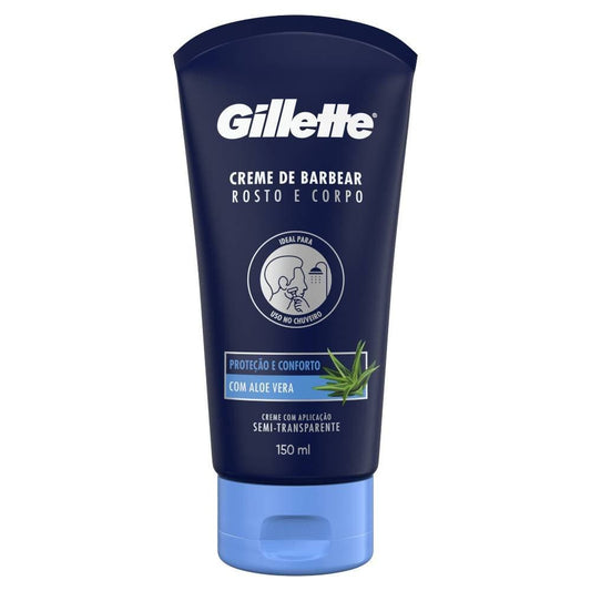 Creme de Barbear Rosto E Corpo Gillette 150ml - Shopmano