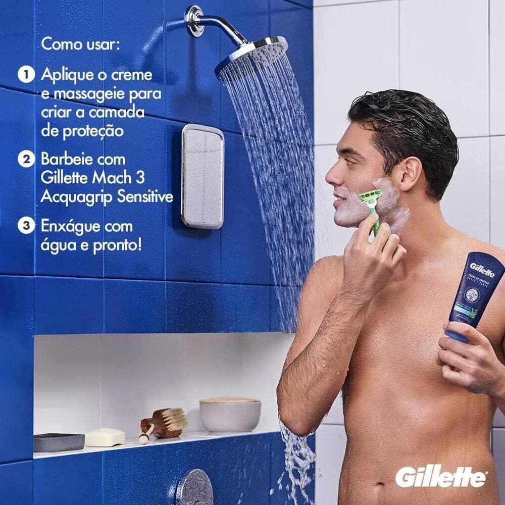 Creme de Barbear Rosto E Corpo Gillette 150ml - Shopmano