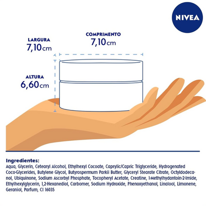 Creme Facial Antissinais Noite Nivea Q10 Energy Vit C 50g - Shopmano