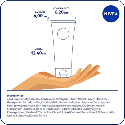 Creme para Mãos Nivea Q10 Plus Reparação 3 em 1 Anti-Idade 75g - Shopmano