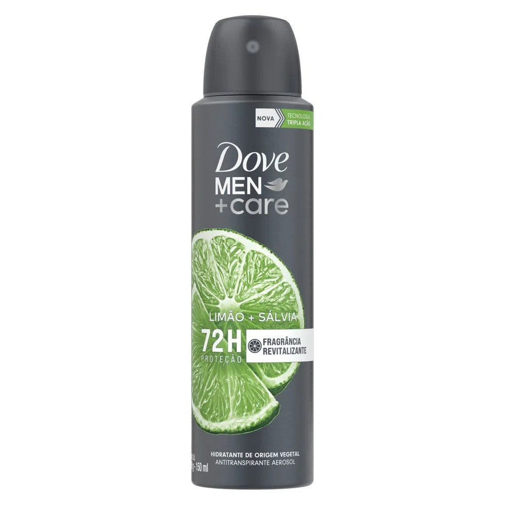 Desodorante Aerosol Limão e Sálvia 72h Dove Men Care 150ml - Shopmano