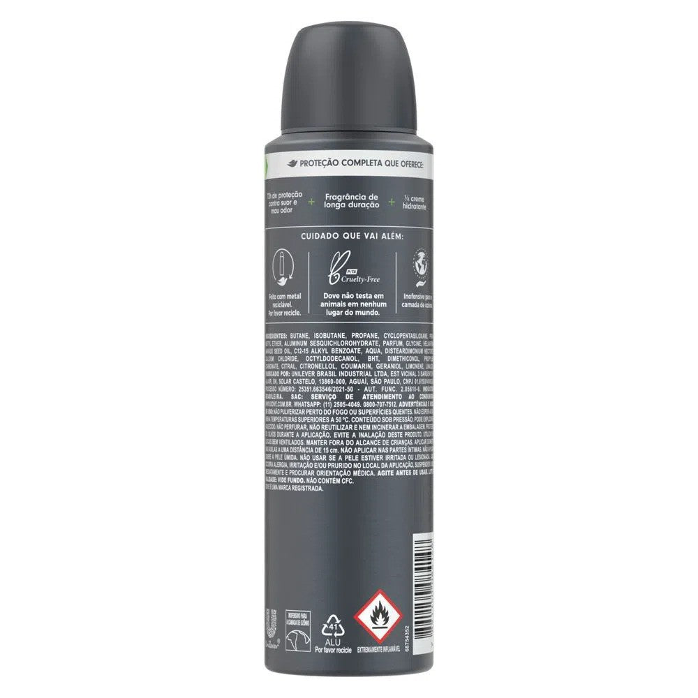 Desodorante Aerosol Limão e Sálvia 72h Dove Men Care 150ml - Shopmano