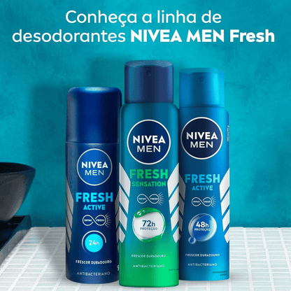 Desodorante Aerosol Nivea Men Fresh Sensation 72h 150ml - Shopmano
