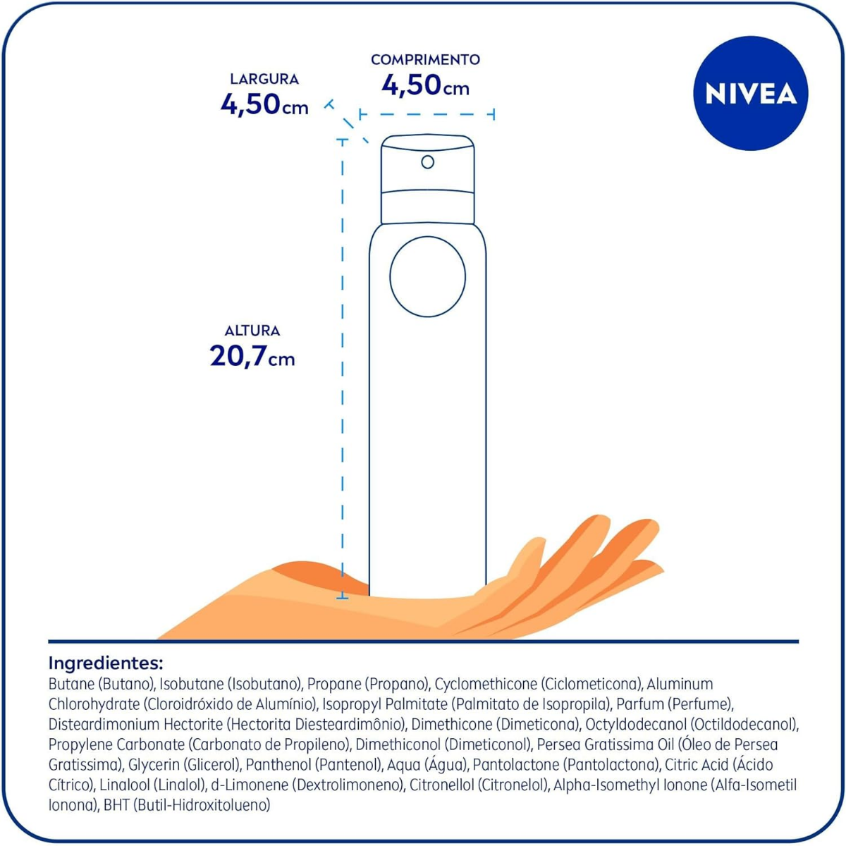 Desodorante Aerosol Nivea Men Original Protect 48h 200ml - Shopmano