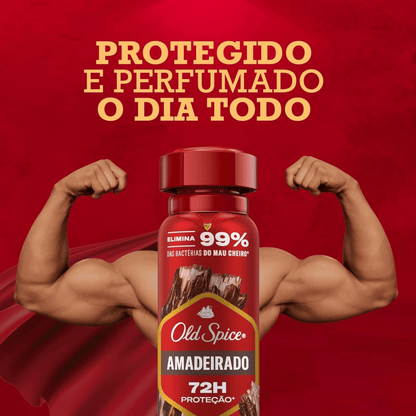 Desodorante Aerosol Old Spice Amadeirado Masculino 72h 150ml - Shopmano