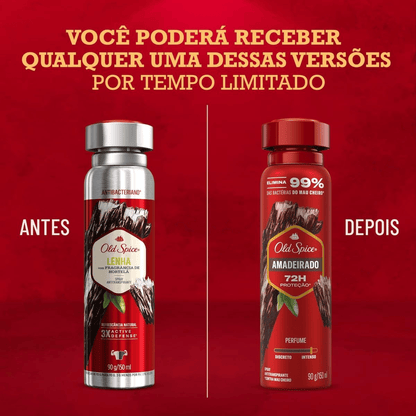 Desodorante Aerosol Old Spice Amadeirado Masculino 72h 150ml - Shopmano