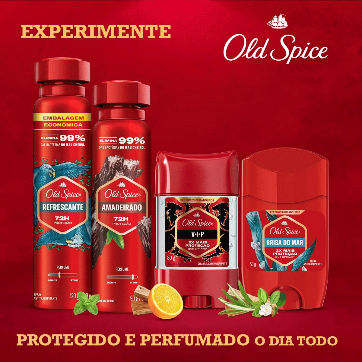 Desodorante Aerosol Old Spice Amadeirado Masculino 72h 150ml - Shopmano