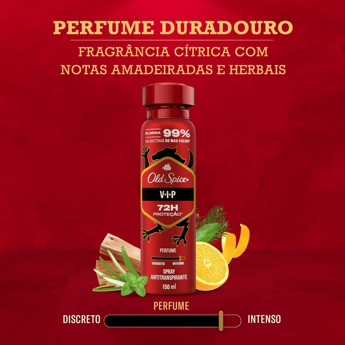 Desodorante Aerosol Spray Old Spice Vip Masculino 72h 150ml - Shopmano